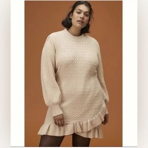 GUC Flat White Anthropologie Off white sweater dress 2x